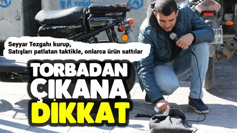 Mersin'de Yılan Gösterili Çam Yağı Satışı, Tezgahı Kurup Yılan Gösterisiyle Sattılar