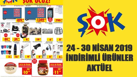 24 - 30 Nisan 2019 Şok Aktüel İndirim Listesi