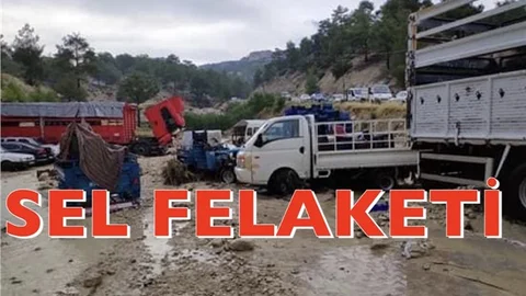 Salı Günü (Bugün) Mersin Mut Narlı ve Pamuklu Mahallerinde Sel Felaketi Yaşandı