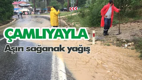 Mersin'in Çamlıyayla İlçesinde Aşırı Sağanak Yağış!