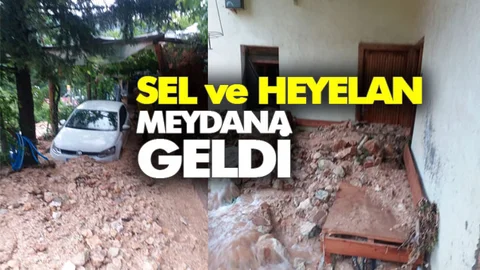 Mersin Silifke’de Sağanak Yağış Sel Getirdi, Bazı Bölgelerde Yaşanan Heyelan Nedeniyle Ev ve Araçlar Toprak Altında Kaldı