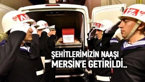 Şehit Askerlerimizin Naaşı Memleketi Mersin’e Getirildi