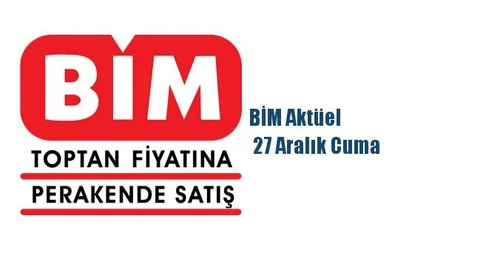 BİM Aktüel  27 Aralık Cuma  İndirimli Ürünlerin Listelendiği Aktüel