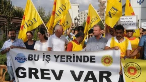 Cizre'de Eğitim-sen'den İş Bırakma Eylemi