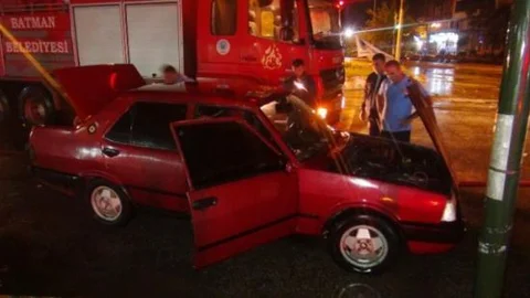 Lpg Tüpünden Kaynaklı Araç Seyir Halindeyken Yandı