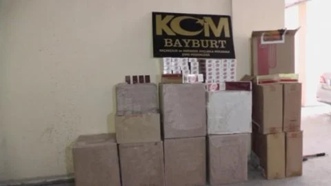 Bayburt'ta 10 Bin Paket Kaçak Sigara Ele Geçirildi
