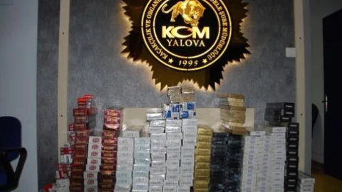 Yalova'da 7 Bin Paket Kaçak Sigara Ele Geçirildi
