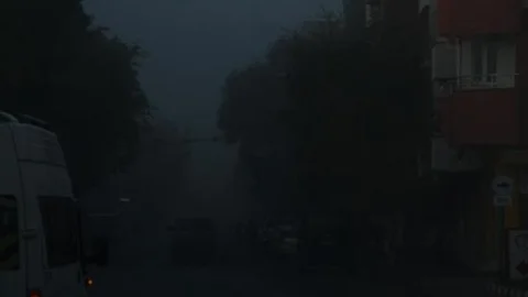 Kars - Erzurum Karayolunu Sis Kapladı