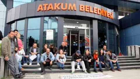 Taşeron İşçilerden Oturma Eylemi