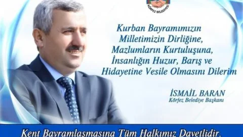 Başkan Baran'dan Kurban Bayramı Mesajı