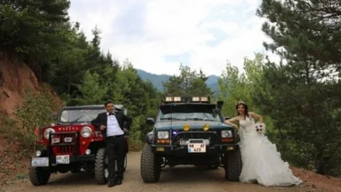 Artvin'de Offroad Aşkı Evliliğe Dönüştü