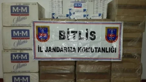 Bitlis'te 35 Bin 780 Paket Sigara Ele Geçirildi
