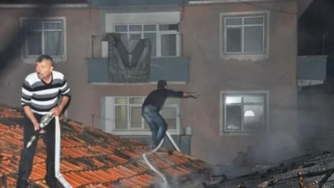 Hisarcık'ta Yangın