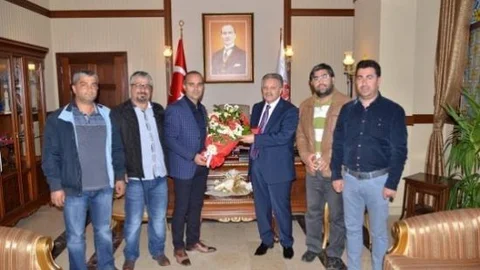 Erzincan Gazeteciler Cemiyetinden Erzincan Valisi Süleyman Kahramana Ziyaret