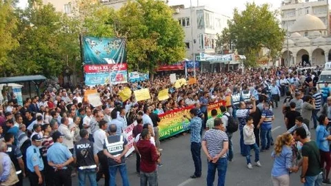 Kobaniye Destek Yürüyüşünde Gerginlik