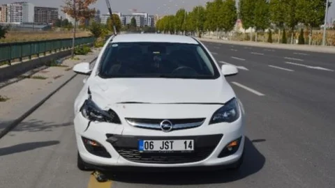 Başkent'te Hipodroma Giren Danaya Otomobil Çarptı