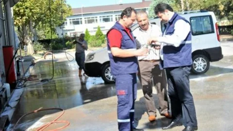 Yalova'da Şebeke Suyuyla Araba Yıkayan İşletmelere Denetim