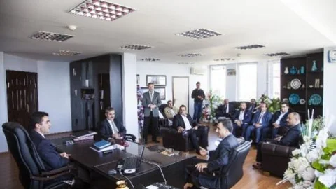 İş Adamları Kaymakam Tekbıyıkoğlu Ve Başkan Çoban'ı Ziyaret Etti