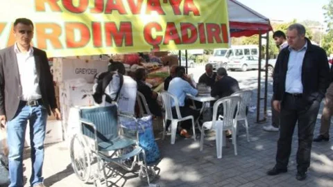 Asimder'den Rojava'ya Yardım Çadırına Destek Ziyareti