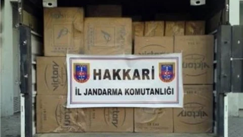 Yüksekova'da 70 Bin Paket Kaçak Sigara Ele Geçirildi