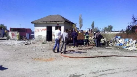 Aksaray'da Çöp Yangını