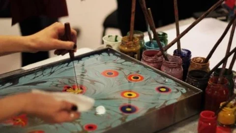 Edirne Devecihan'da Dünya Mirası 'ebru' Kursu Açılacak