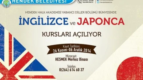 Hendek'te İngilizce Ve Japonca Kursu Açılıyor
