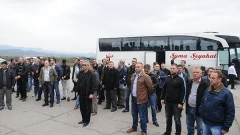 Soma İşçilerinden Yatağan'a Destek