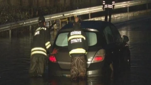 Edirne'de Sağanak Yağış