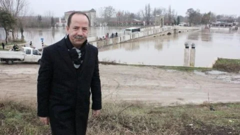 Edirne'de Nehirler Taştı Tarihi Köprüler Sular Altında Kaldı