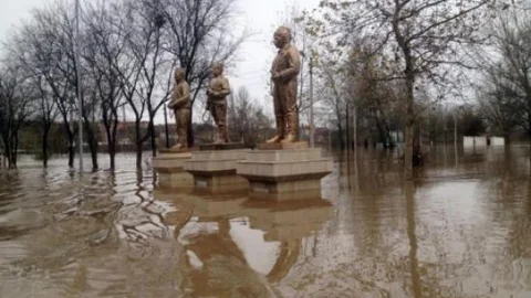 Sarayiçi Er Meydanı Sular Altında Hayvanlar Kurtarılmayı Bekliyor