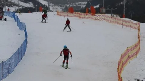 Palandöken'de Suni Karda Kayak Keyfi