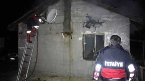 Sinop'ta Ev Yangını