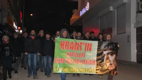 Hrant'ı Andılar Cizre'de Yaşananları Protesto Ettiler
