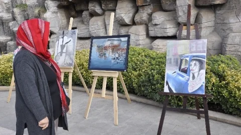 Siverek Halk Eğitim Merkezi Kursiyerlerinden Resim Sergisi