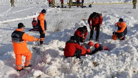 Kütahya'da Çığ Tatbikatı