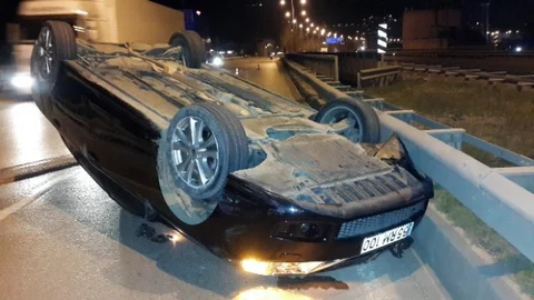 Otomobil Takla Attı 1 Yaralı
