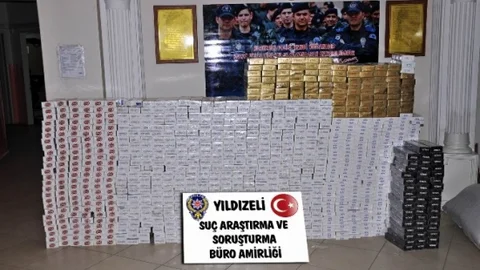 Yıldızeli'nde 10 Bin Paket Kaçak Sigara Ele Geçirildi