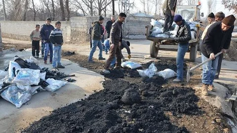 Erciş'te Yol Yapım Çalışmaları