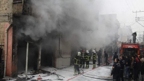 Ayakkabı Atölyesinde Çıkan Yangın Korkuttu