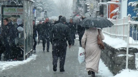 Tatvan'da Yoğun Kar Yağışı