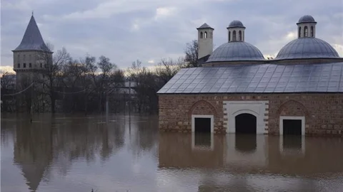 Edirne'deki nehir taşkınları