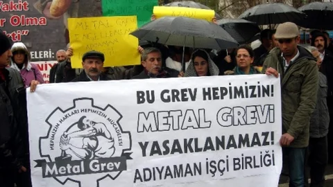 Metal İşçilerine Getirilen Grev Yasağına Tepki