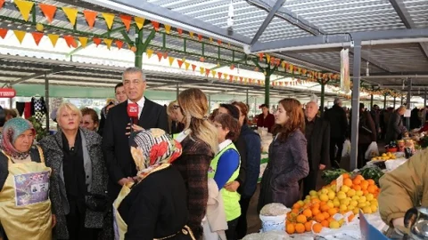 Mezitli Belediyesi Kadın Üretici Pazarına Ziyaretçi Akını