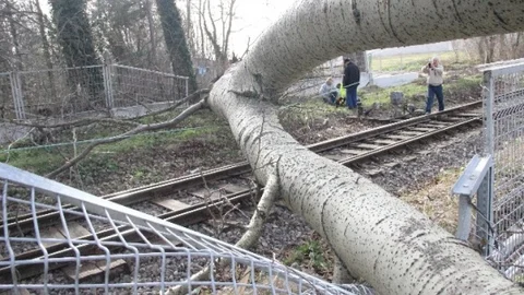 Şiddetli Lodos Minareyi Yıktı