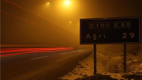 Ağrı-İran karayolunda yoğun sis