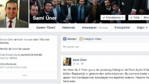 AK Parti Aydın İl Gençlik Kolları Başkanı Üner İstifa Etti
