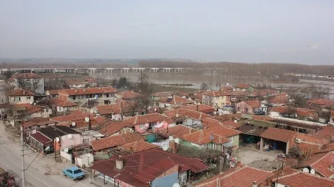 (Özel Haber) Ulaşım Sağlanamayan Karaağaç Mahallesi Havadan Görüntülendi