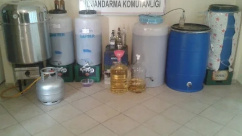 Jandarmadan Kaçak İçki Operasyonu