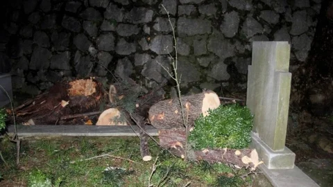 Lodos Mezarlıklarda Hasara Yol Açtı